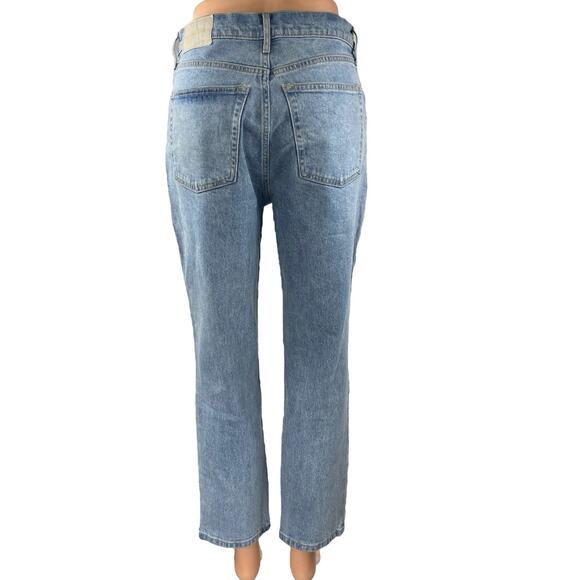 Everlane Original Cheeky Women's Blue Straight High Waist Denim Jeans Pants 27 - Picture 3 of 5
